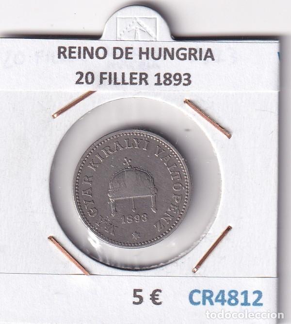 Monedas antiguas de Europa: CR4812 MONEDA REINO DE HUNGRIA 20 FILLER 1893