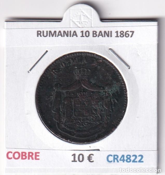 Monedas antiguas de Europa: CR4822 MONEDA RUMANIA 10 BANI 1867 COBRE