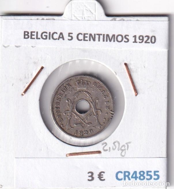 Monedas antiguas de Europa: CR4855 MONEDA BELGICA 5 CENTIMOS 1920