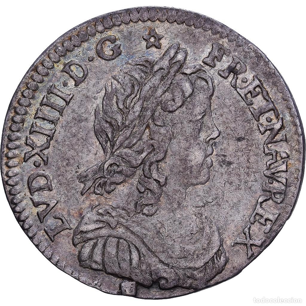 Monedas antiguas de Europa: [#1546140] Francia, Louis XIV, 1/12 Ecu &agrave; la m&egrave;che longue, 1659, Limoges, Plata, MBC