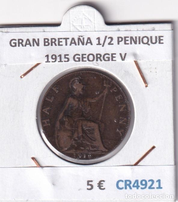 Monedas antiguas de Europa: CR4921 MONEDA GRAN BRETA&Ntilde;A 1/2 PENIQUE 1915 GEORGE V