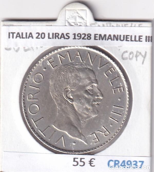Monedas antiguas de Europa: CR4937 MONEDA ITALIA 20 LIRAS 1928 EMANUELLE III
