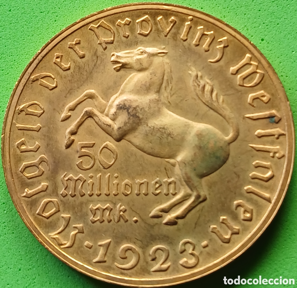Monedas antiguas de Europa: Alemania ( Notgeld) 50.000.000 marcos 1923 Provincia de Westfalia