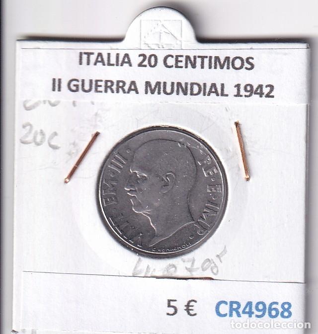 Monedas antiguas de Europa: CR4968 MONEDA ITALIA 20 CENTIMOS II GUERRA MUNDIAL 1942