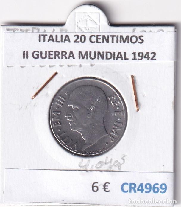 Monedas antiguas de Europa: CR4969 MONEDA ITALIA 20 CENTIMOS II GUERRA MUNDIAL 1942