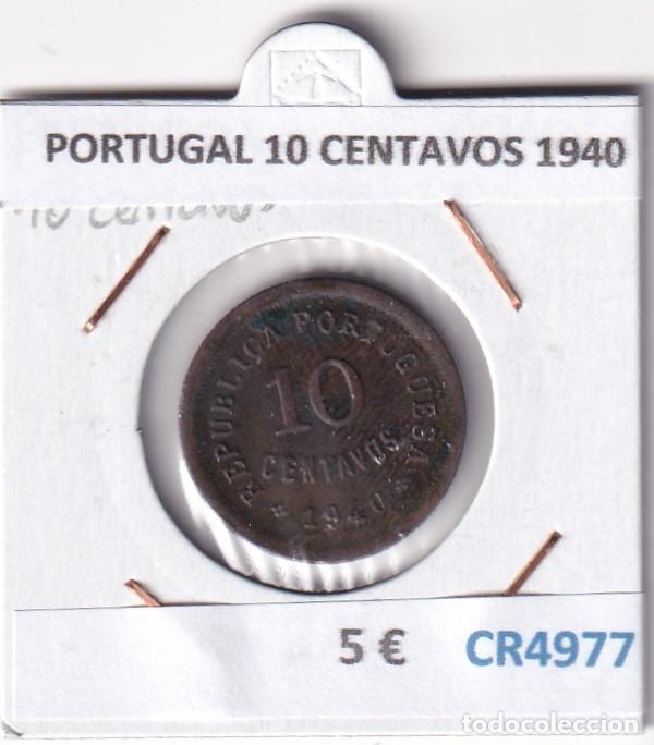 Monedas antiguas de Europa: CR4977 MONEDA PORTUGAL 10 CENTAVOS 1940