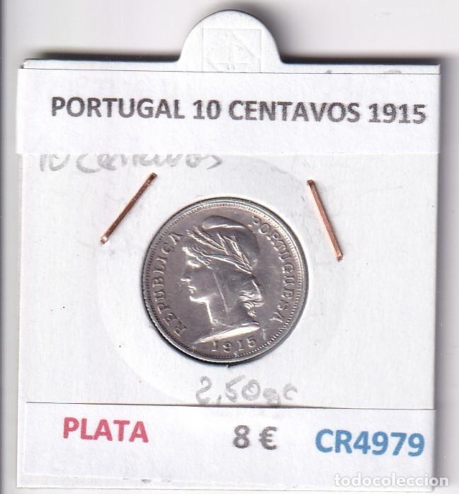 Monedas antiguas de Europa: CR4979 MONEDA PORTUGAL 10 CENTAVOS 1915 PLATA