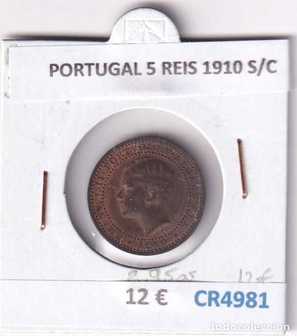 Monedas antiguas de Europa: CR4981 MONEDA PORTUGAL 5 REIS 1910 SIN CIRCULAR