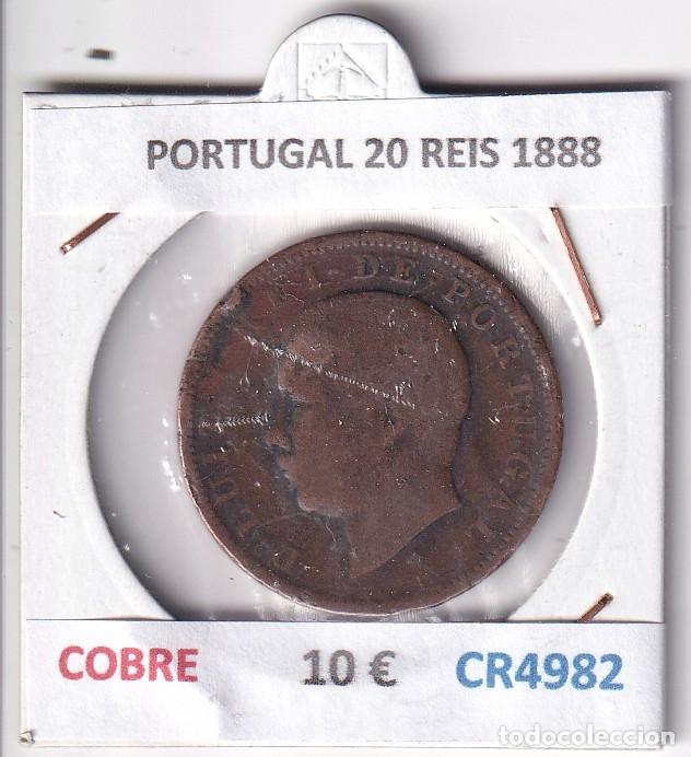 Moedas antigas da Europa: CR4982 MONEDA PORTUGAL 20 REIS 1888 COBRE
