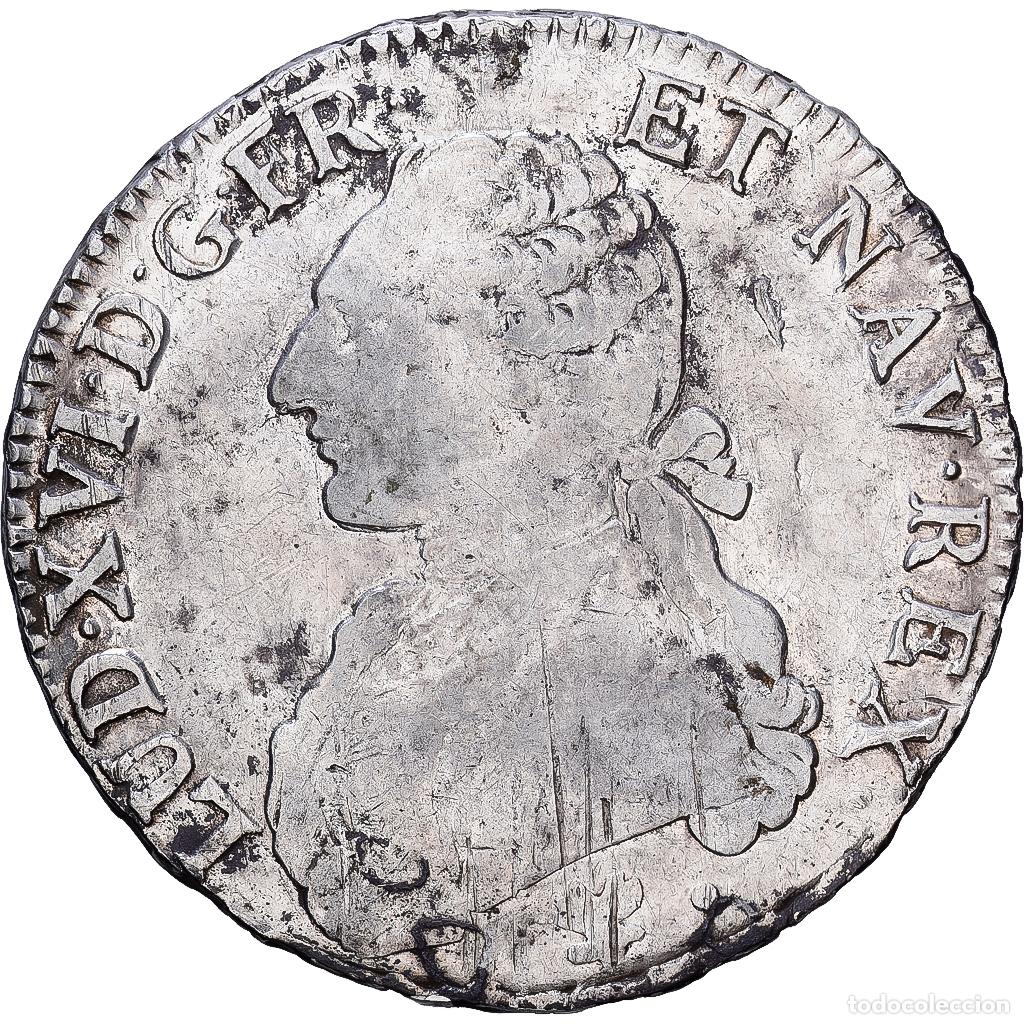 Monedas antiguas de Europa: [#1117993] France, Louis XVI, &Eacute;cu aux branches d'olivier, Ecu, 1785, Bayonne, VF(30-35)...