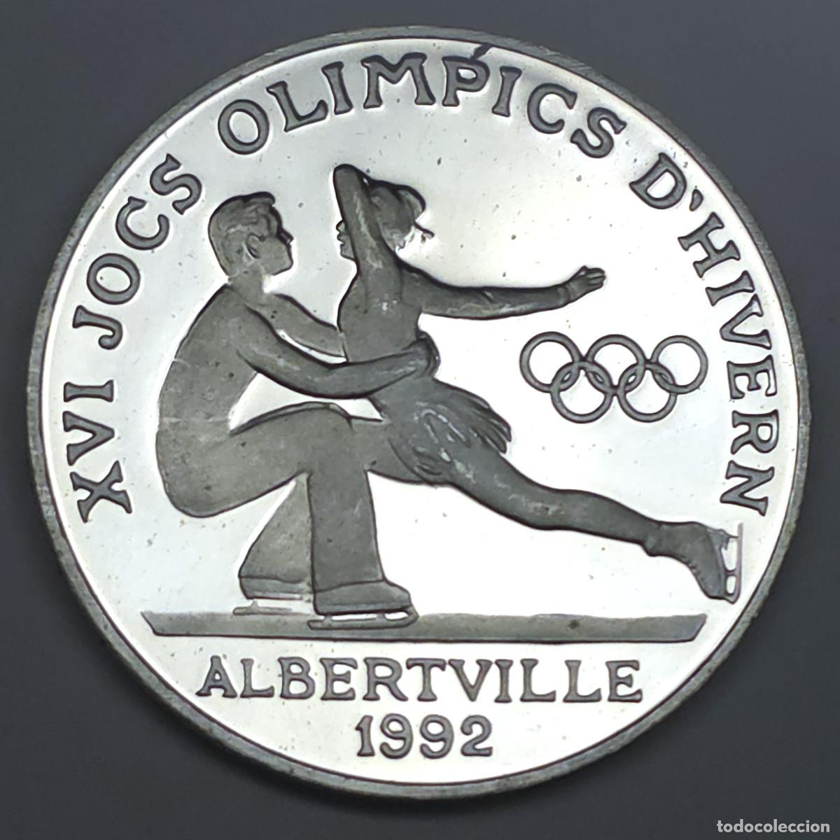Monedas antiguas de Europa: MONEDA PLATA ANDORRA 20 DINERS 1988 OLIMPIADAS ALBERTVILLE '92 PROOF