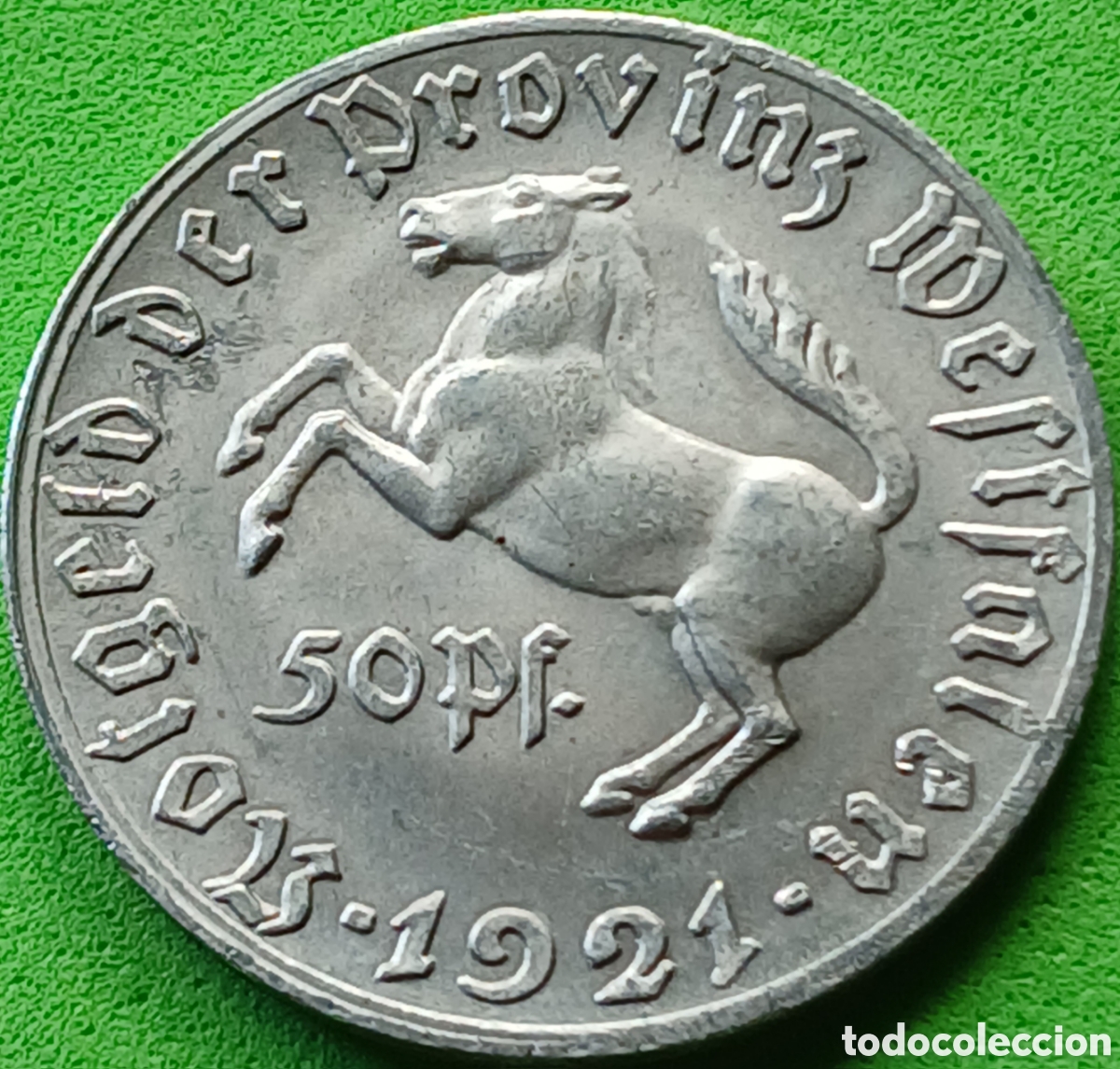 Monedas antiguas de Europa: Alemania,Provincia de Westfalia 50 pfennig 1921 WF#599.1