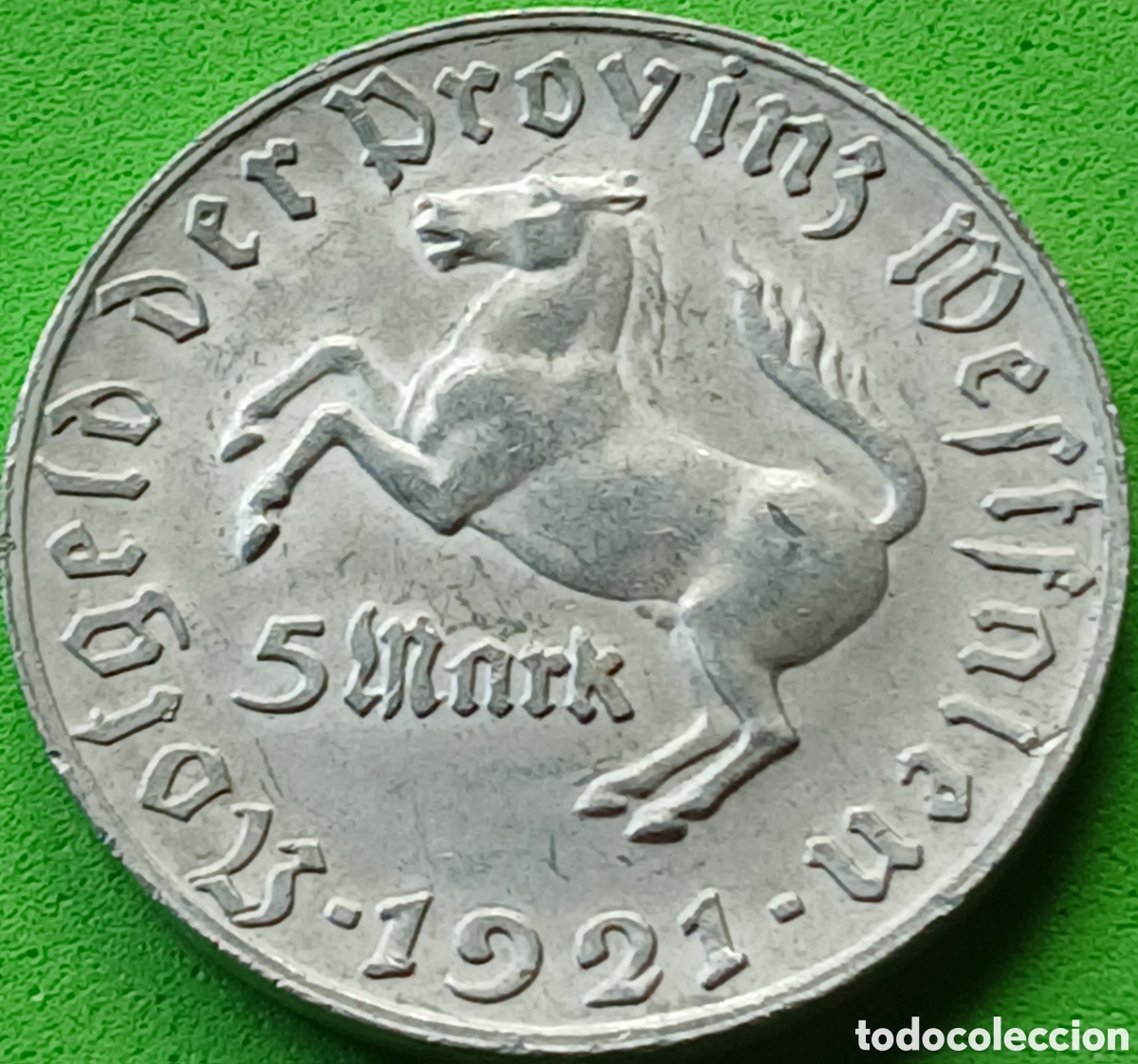 Monedas antiguas de Europa: Alemania, Provincia de Westfalia 5 marcos 1921 WF#599.3