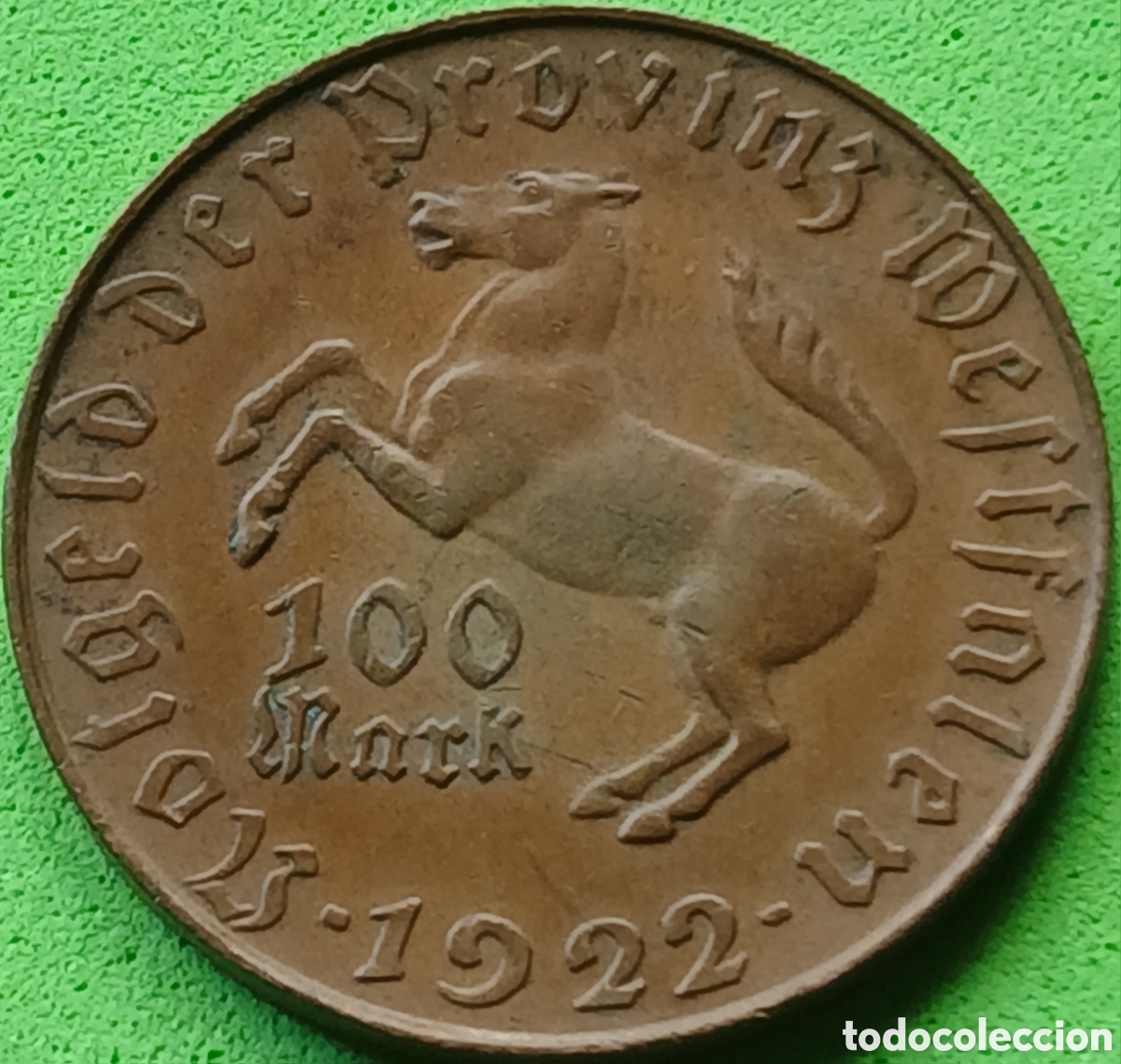 Monedas antiguas de Europa: Alemania, Provincia de Westfalia 100 marcos 1922 WF#645.1