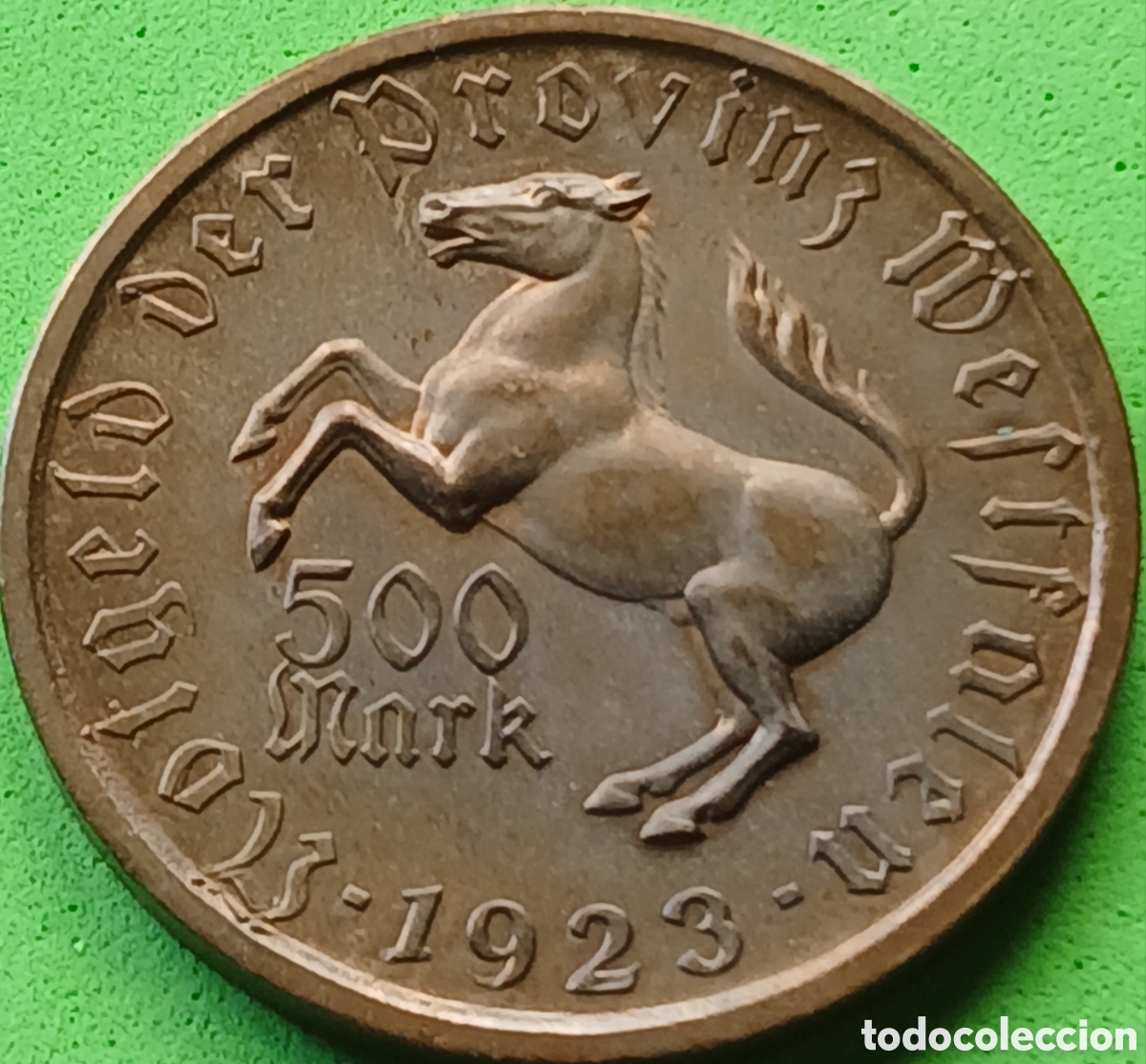 Monedas antiguas de Europa: Alemania, Provincia de Westfalia 500 marcos 1923 WF#645.6