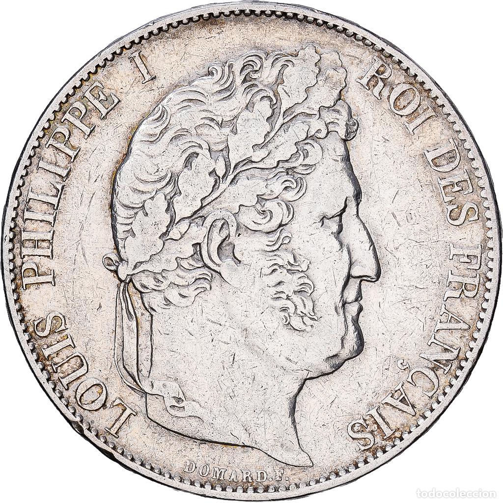 Monedas antiguas de Europa: [#1117931] Moneda, Francia, Louis-Philippe, 5 Francs, 1844, Lille, MBC, Plata, KM:749.13