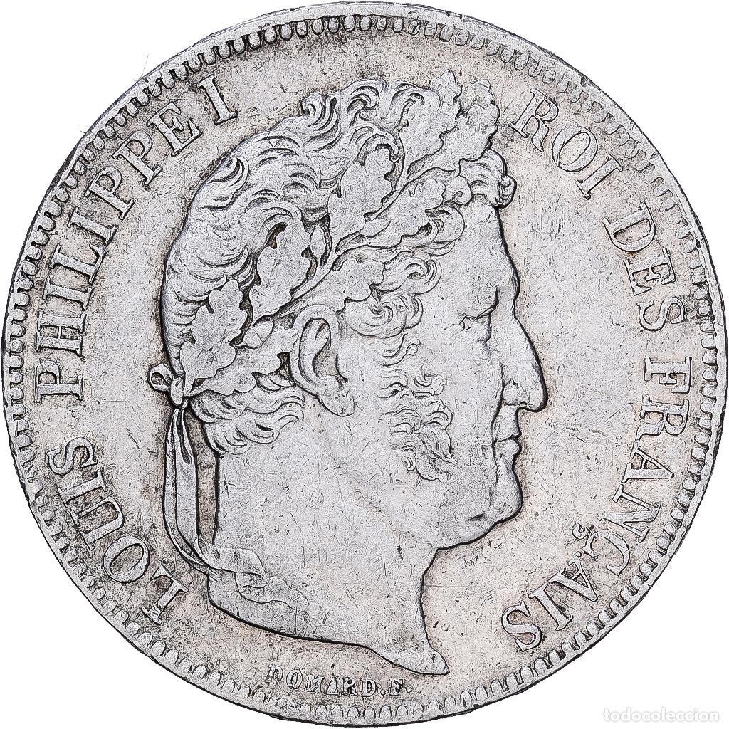 Monedas antiguas de Europa: [#1117968] Moneda, Francia, Louis-Philippe, 5 Francs, 1841, Strasbourg, BC+, Plata