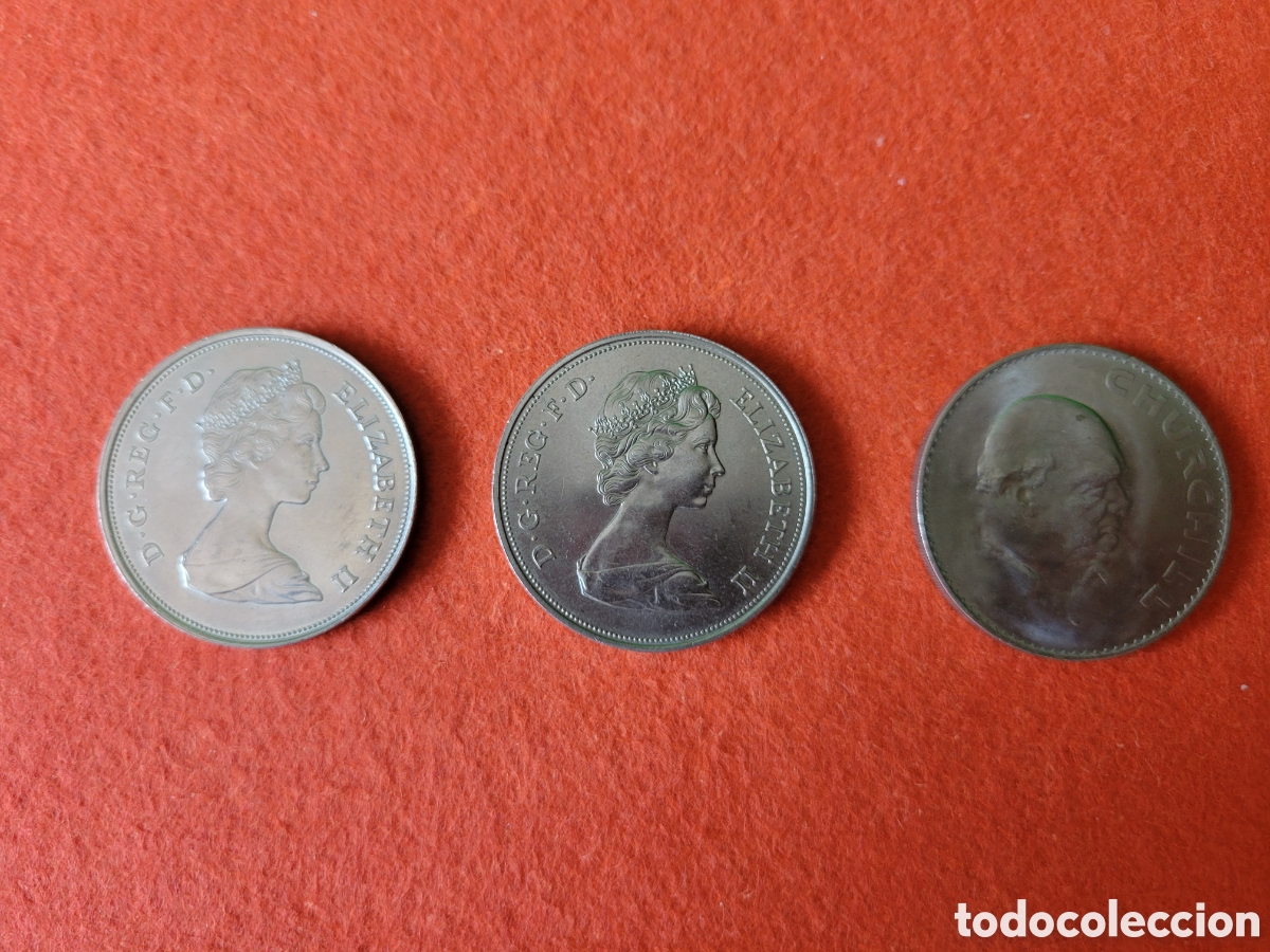 Monedas antiguas de Europa: LOTE 3 MONEDAS INGLESAS CONMEMORATIVA