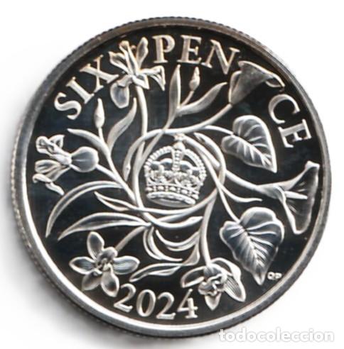 Monedas antiguas de Europa: Inglaterra cartera oficial 6 peniques 2024 Plata UC# 1982