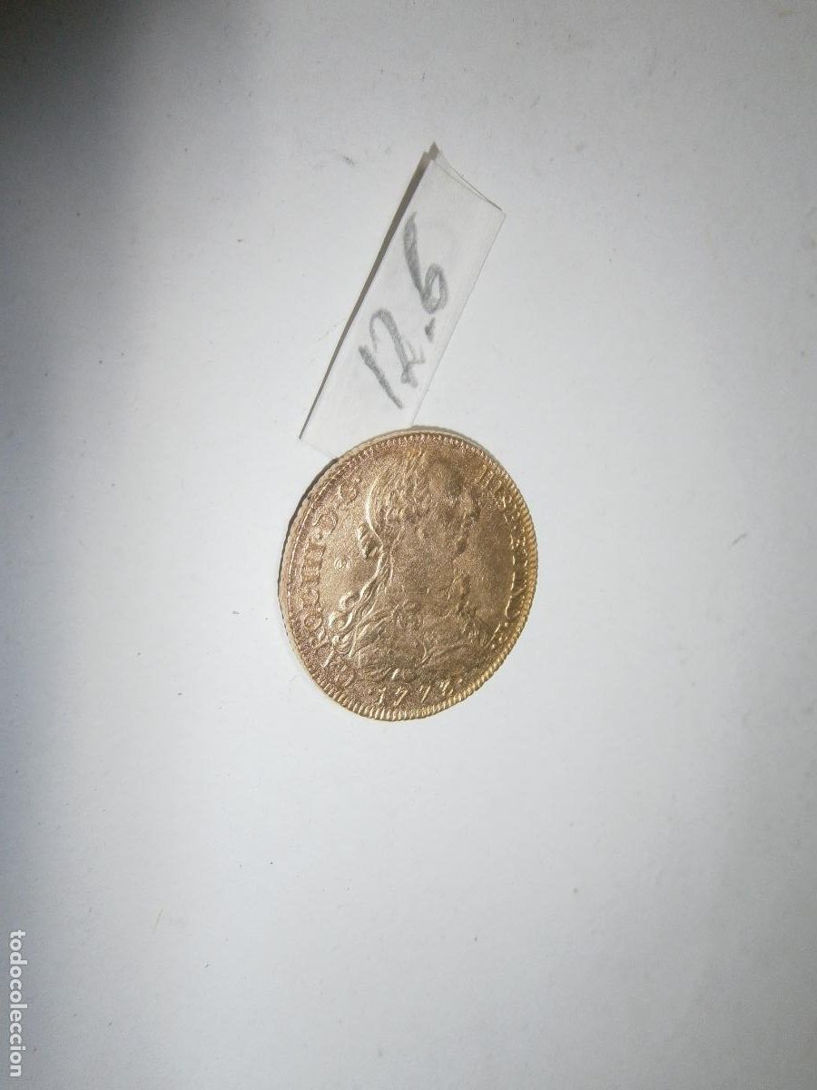 Monedas antiguas de Europa: ANTIGUA MONEDA REPLICA DE METAL ONZA CARLOS III