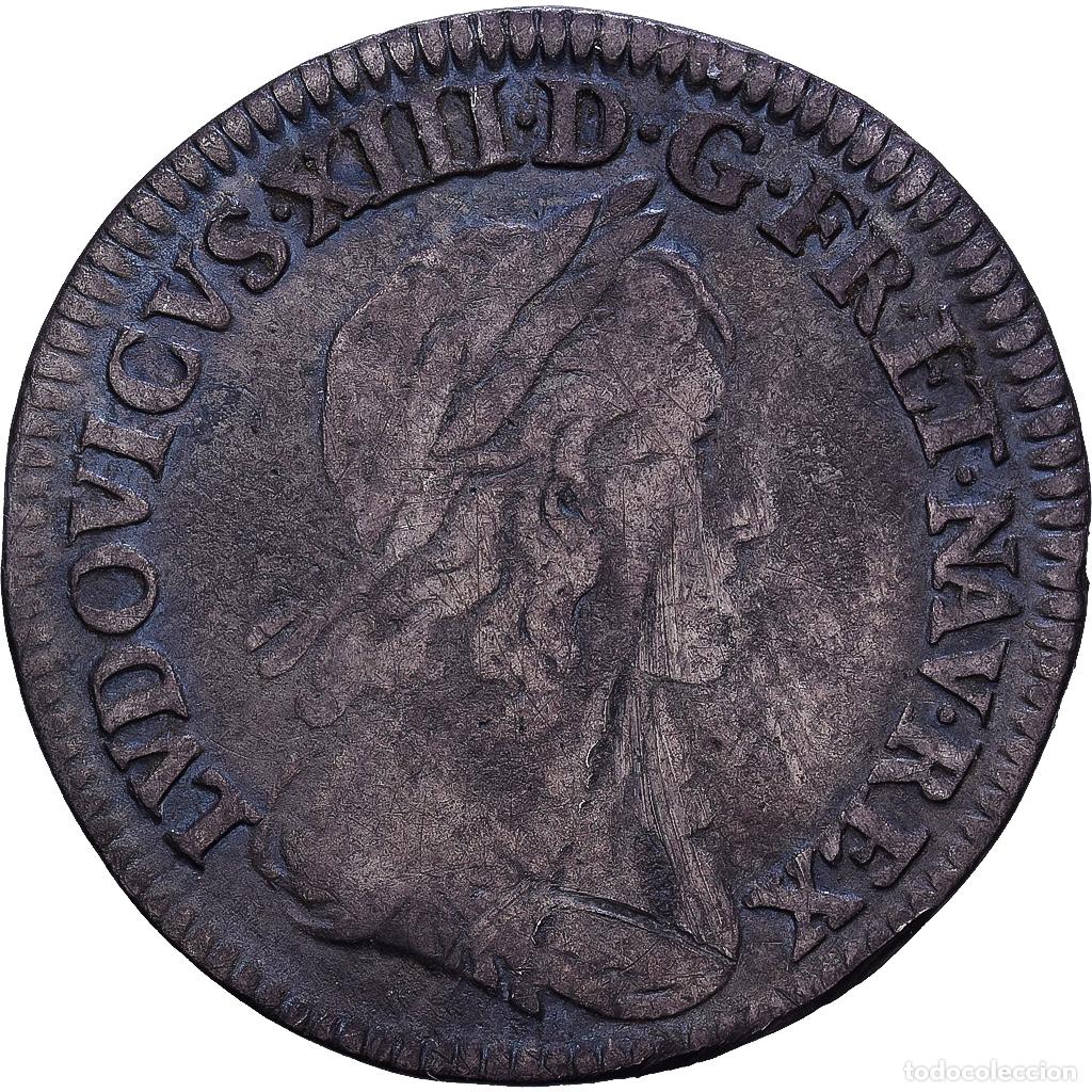 Monedas antiguas de Europa: [#1546141] Francia, Louis XIII, 1/12 Ecu, 1/12 &Eacute;cu, 2e poin&ccedil;on de Warin, buste drap&eacute; et