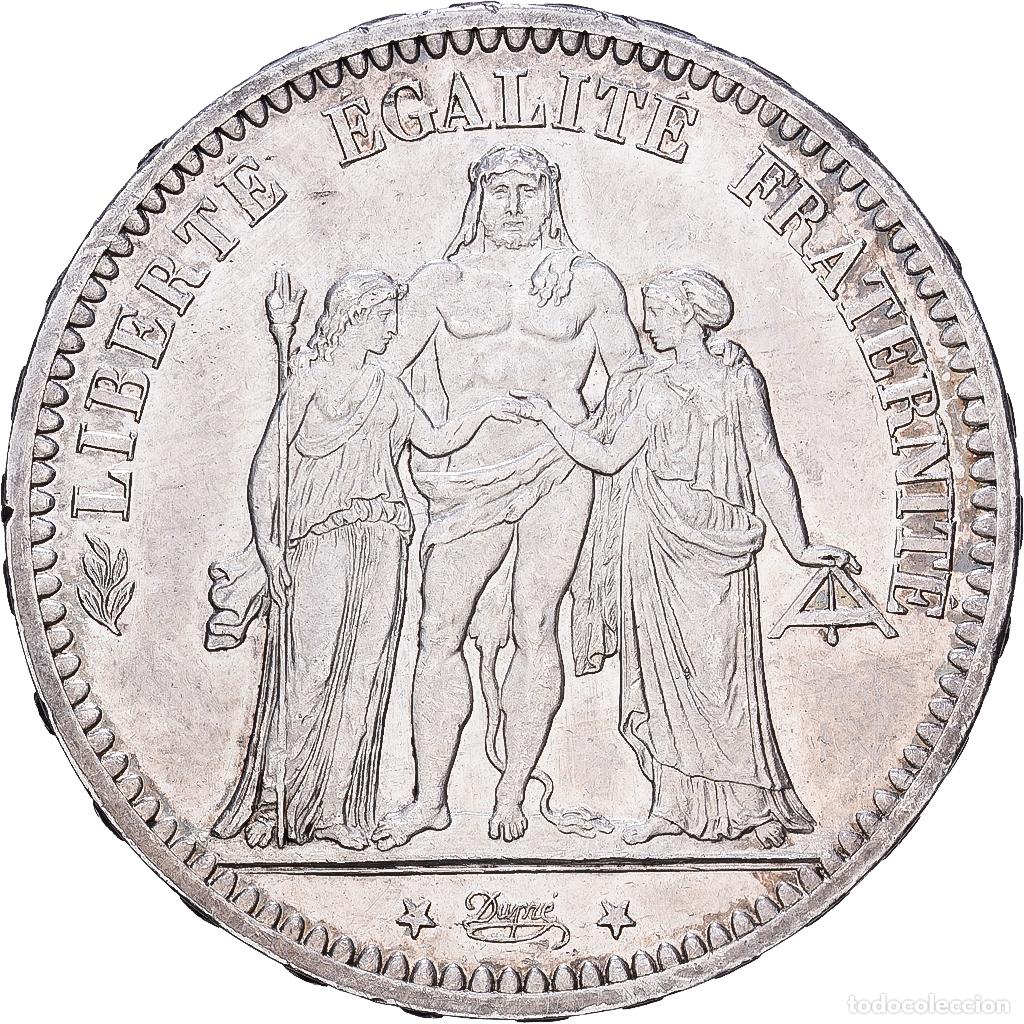 Monedas antiguas de Europa: [#1117973] Moneda, Francia, Hercule, 5 Francs, 1873, Paris, MBC+, Plata, KM:820.1