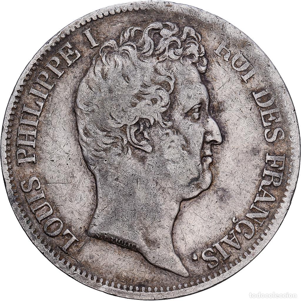 Monedas antiguas de Europa: [#1117892] Francia, Louis Philippe I, 5 Francs, 1831, Marseille, Plata, BC+, Gadoury:676
