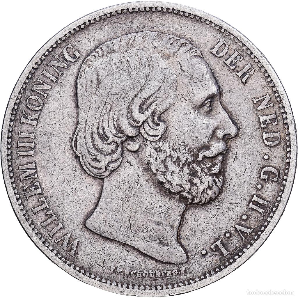 Monedas antiguas de Europa: [#1118079] Pa&iacute;ses Bajos, William III, 2-1/2 Gulden, 1869, Plata, MBC, KM:82