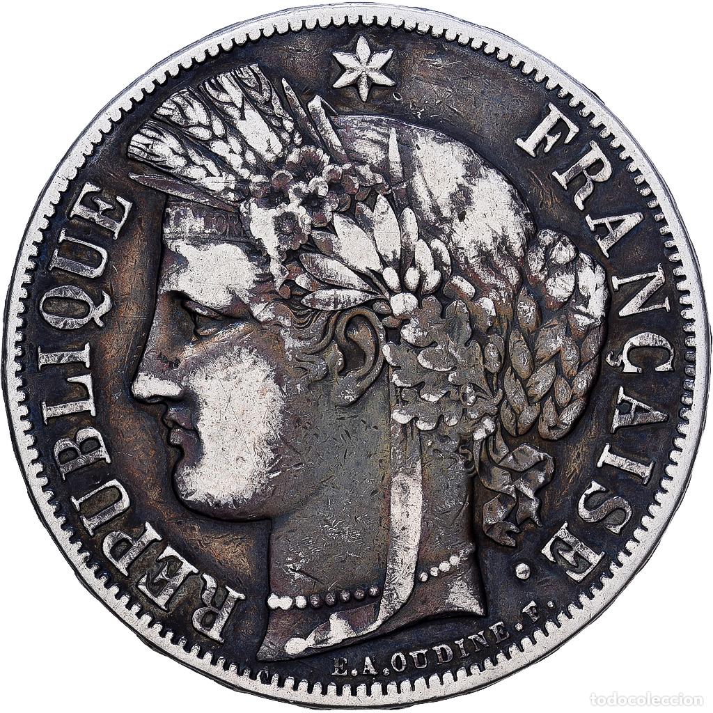 Monedas antiguas de Europa: [#1118028] France, C&eacute;r&egrave;s, 5 Francs, 1870, Paris, VF(30-35), Silver, KM:818.1, Gadoury:742