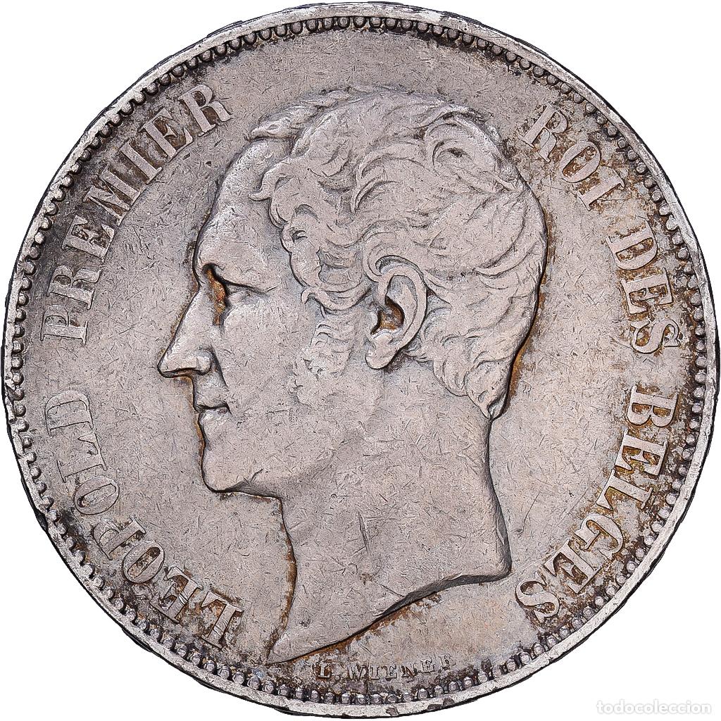 Monedas antiguas de Europa: [#1117980] B&eacute;lgica, Leopold I, 5 Francs, 5 Frank, 1850, Brussels, Plata, BC+, KM:17