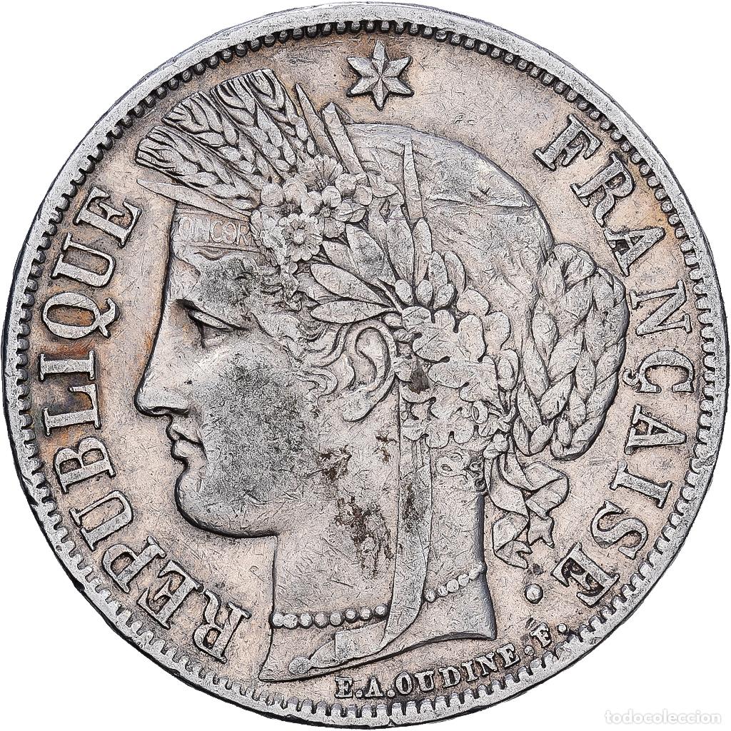 Monedas antiguas de Europa: [#1117932] Moneda, Francia, C&eacute;r&egrave;s, 5 Francs, 1851, Paris, BC+, Plata, Gadoury:719