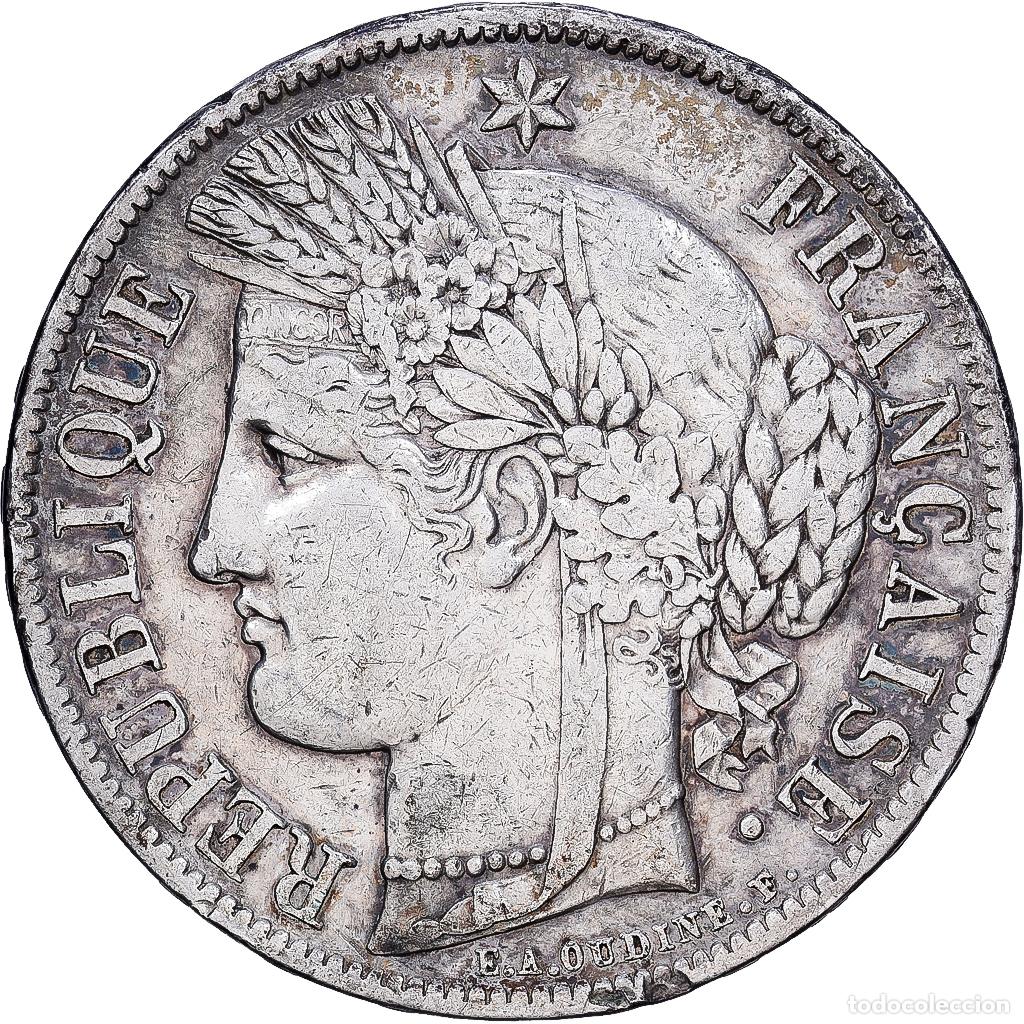 Monedas antiguas de Europa: [#1118073] Francia, 5 Francs, C&eacute;r&egrave;s, 1851, Paris, Plata, BC+, KM:761.1