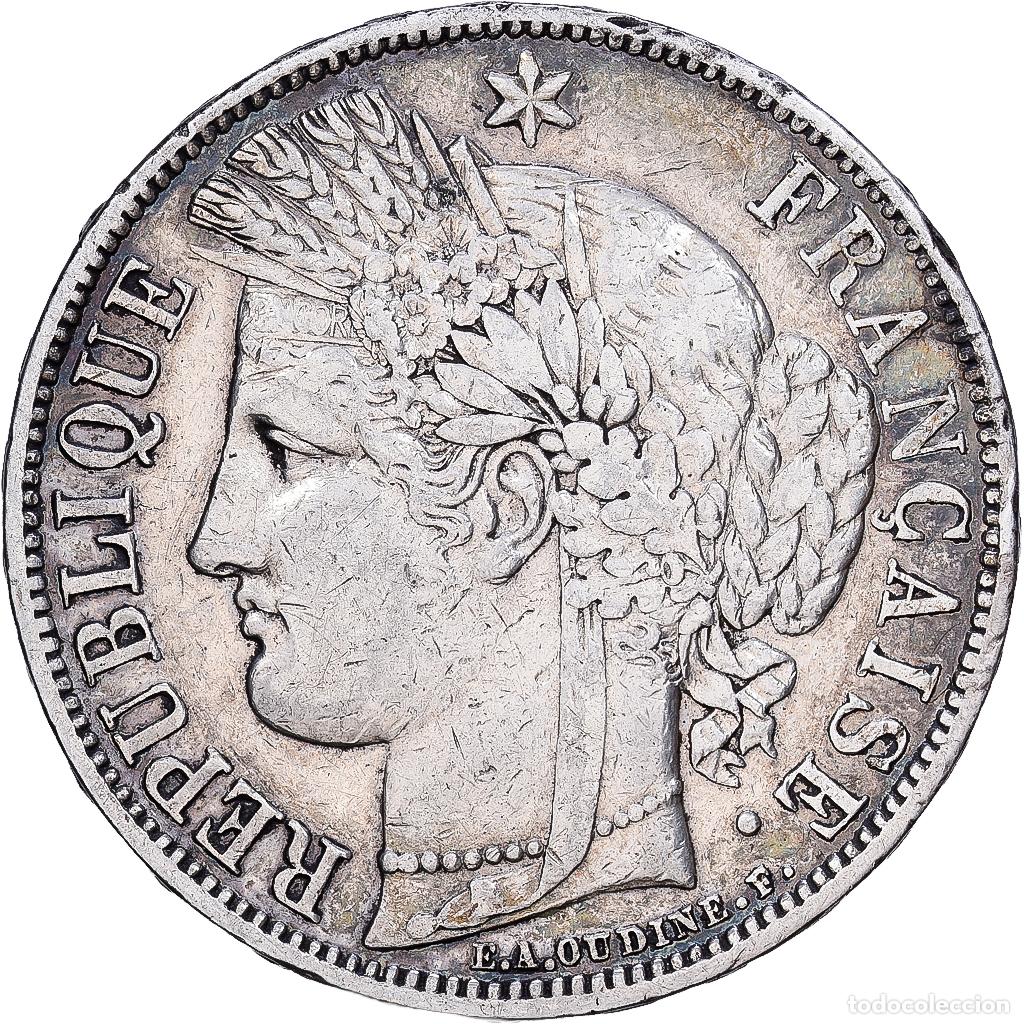 Monedas antiguas de Europa: [#1118075] France, C&eacute;r&egrave;s, 5 Francs, 1870, Paris, VF(30-35), Silver, KM:818.1, Gadoury:742