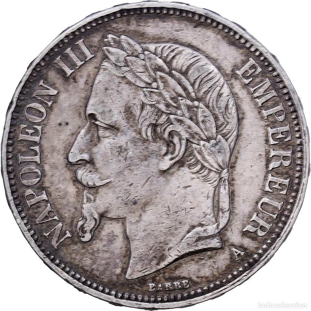 Monedas antiguas de Europa: [#1118077] Francia, 5 Francs, 1870, Paris, BC+, Plata, KM:799.1, Gadoury:739