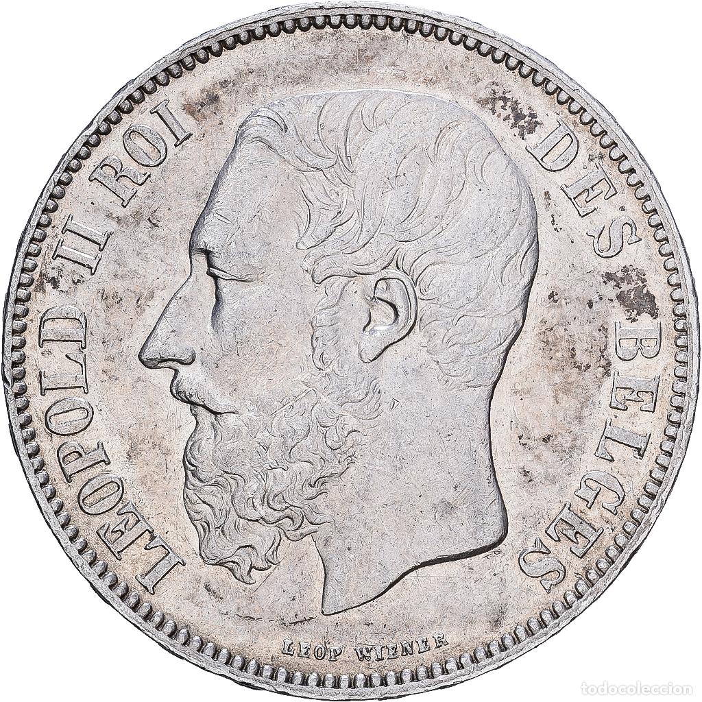 Monedas antiguas de Europa: [#1203116] B&eacute;lgica, Leopold II, 5 Francs, 5 Frank, 1876, Brussels, Plata, EBC, KM:24