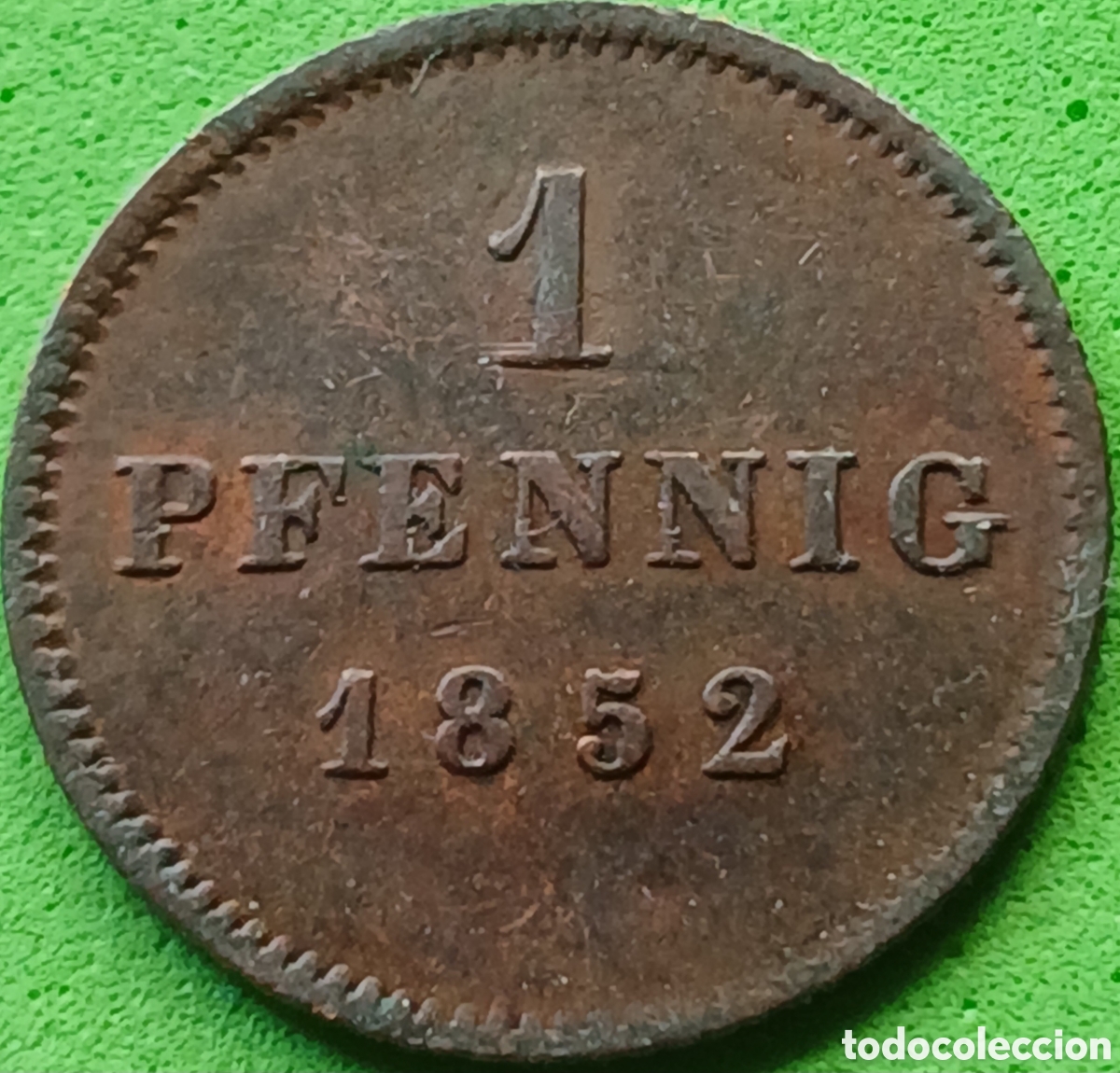 Monedas antiguas de Europa: Baviera - Reino de Baviera 1 pfennig 1852 km#797
