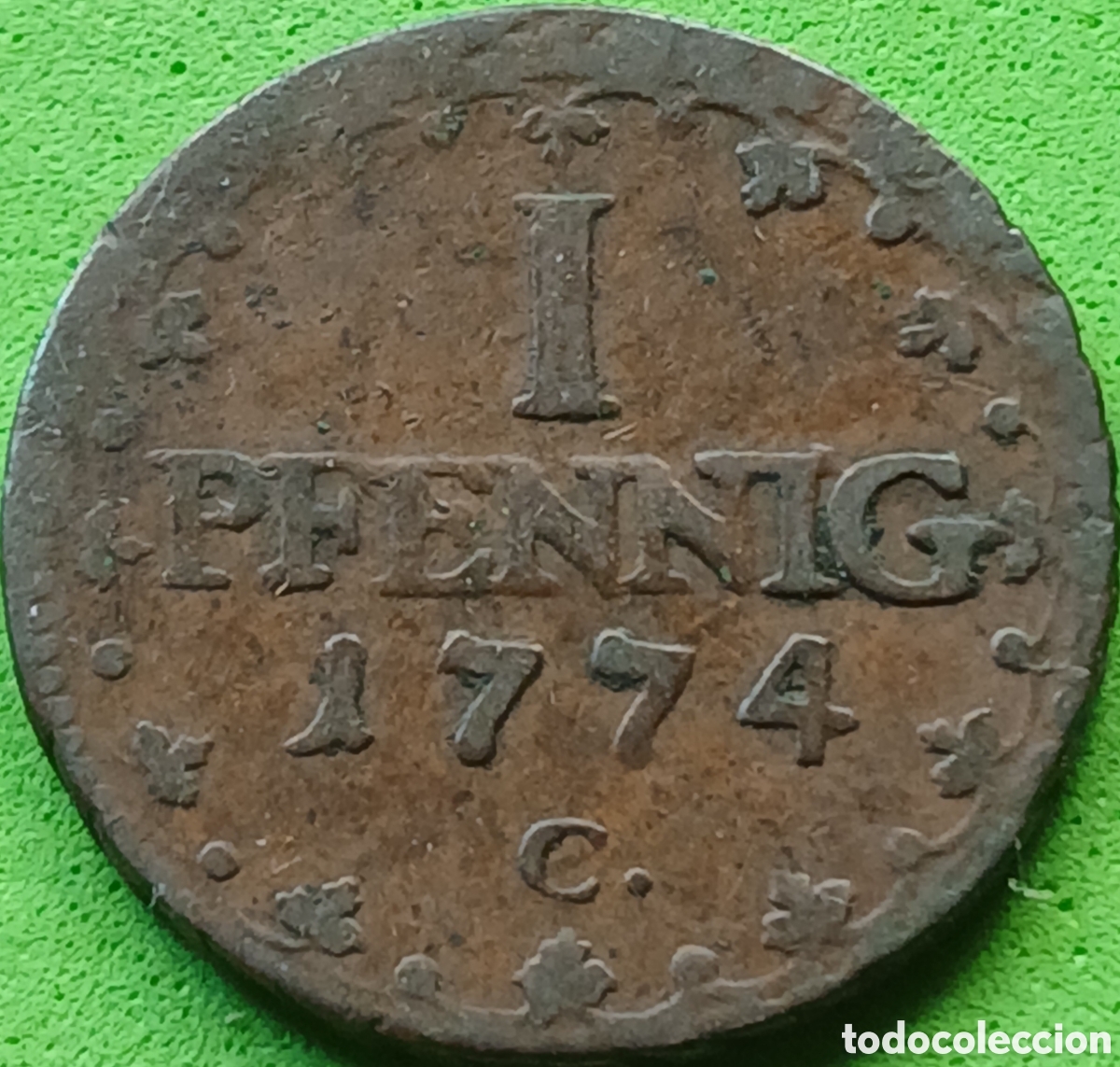Monedas antiguas de Europa: Sajonia- Electorado de Sajonia 1 pfennig 1774 km#1000