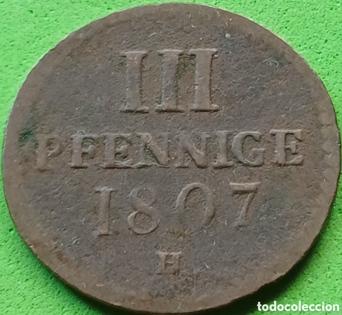Monedas antiguas de Europa: Sajonia- Reino de Sajonia 3 pfennig 1807 km#1058