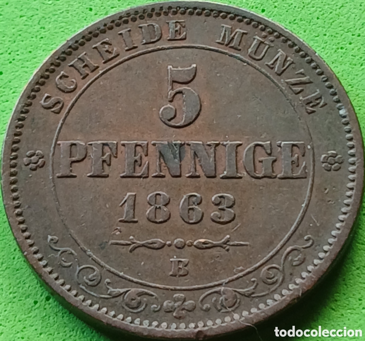 Monedas antiguas de Europa: Sajonia - Reino de Sajonia 5 pfennig 1863 km#1218