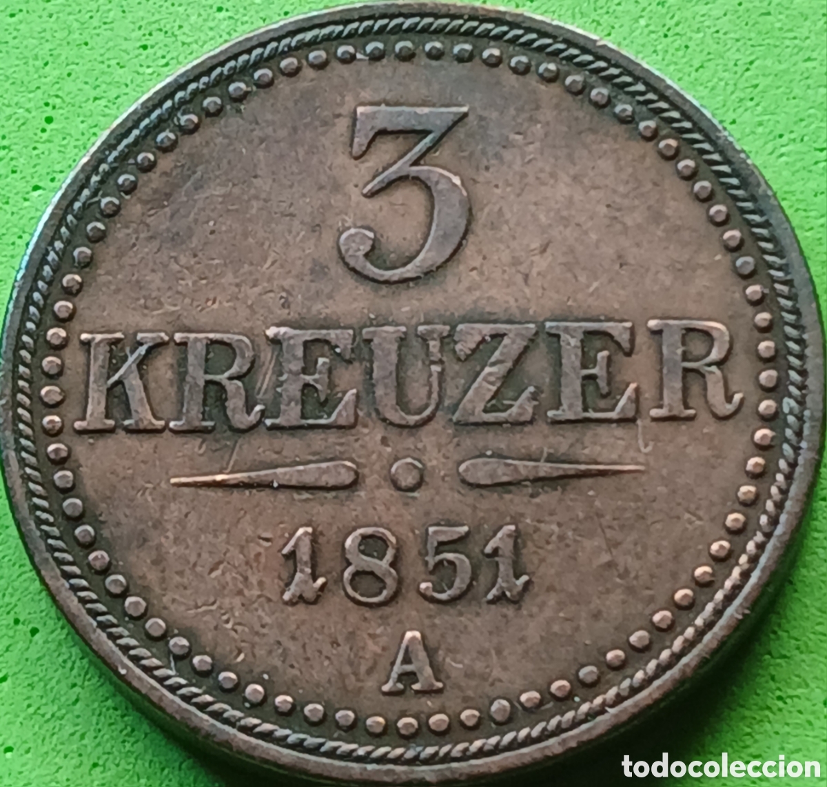 Monedas antiguas de Europa: Austria 3 kreuzer 1851 A - Viena km#2193