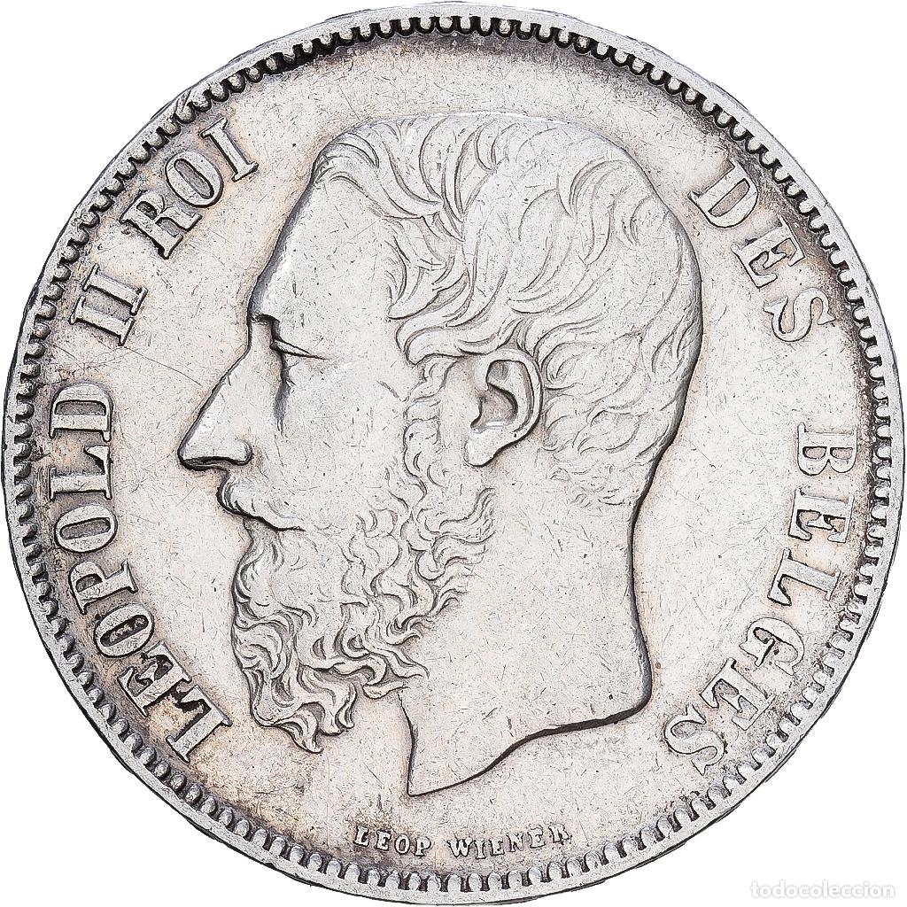 Monedas antiguas de Europa: [#1203117] B&eacute;lgica, Leopold II, 5 Francs, 5 Frank, 1871, Brussels, Plata, MBC+, KM:24
