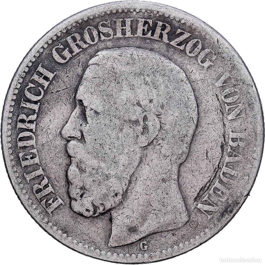 Monedas antiguas de Europa: [#1118090] German States, 2 Mark, 1876, Stuttgart, KM #265, VF(20-25), Silver, 10.88