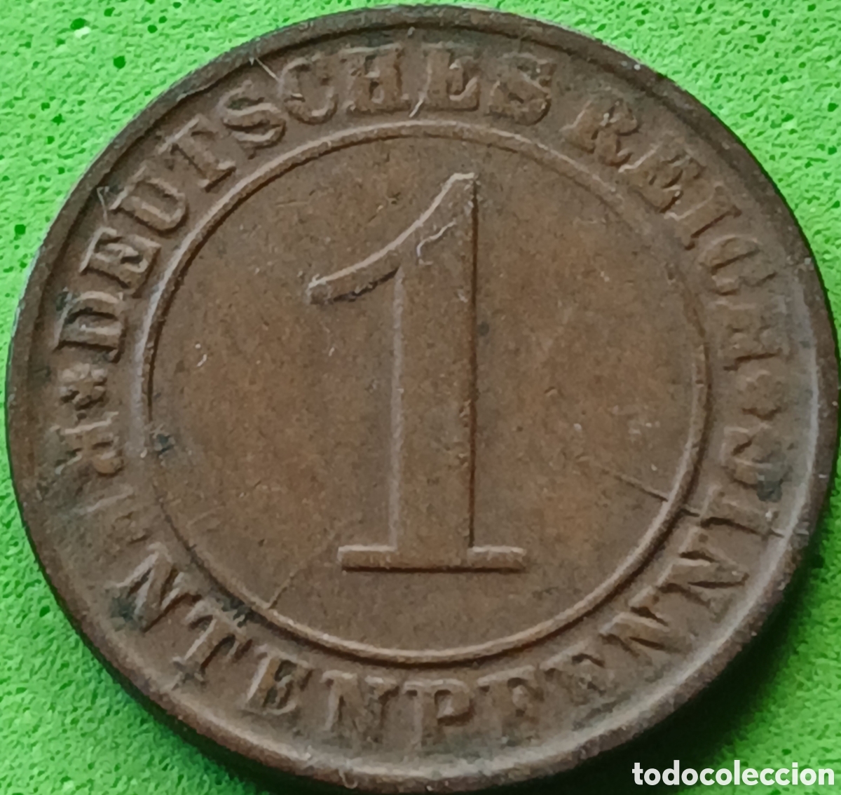 Monedas antiguas de Europa: Alemania Rep&uacute;blica de Weimar 1 rentenpfennig 1923 E km#30 poco com&uacute;n