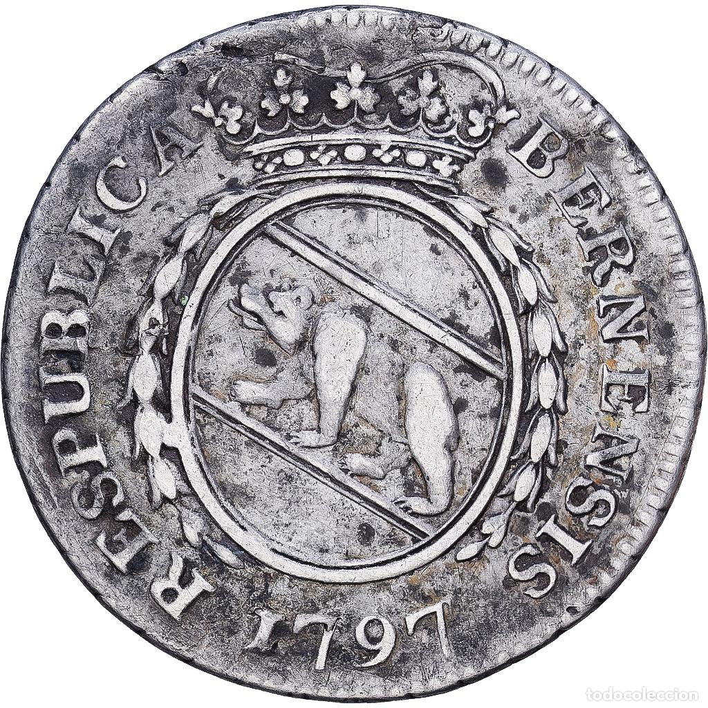 Monedas antiguas de Europa: [#1121752] City of Bern, 1/4 Thaler, 1797, Bern, Plata, BC+, KM:160