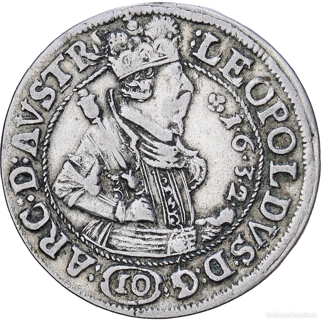 Monedas antiguas de Europa: [#1546163] County of Tyrol, Leopold V, 10 Kreuzer, 1632, Hall, Vell&oacute;n, BC+, KM:589