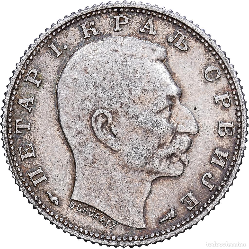 Monedas antiguas de Europa: [#1118015] Serbia, Peter I, Dinar, 1915, Paris, Plata, MBC+, KM:25.3