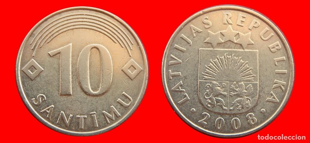 Monedas antiguas de Europa: 10 SANTIMI 2008 LETONIA-153919