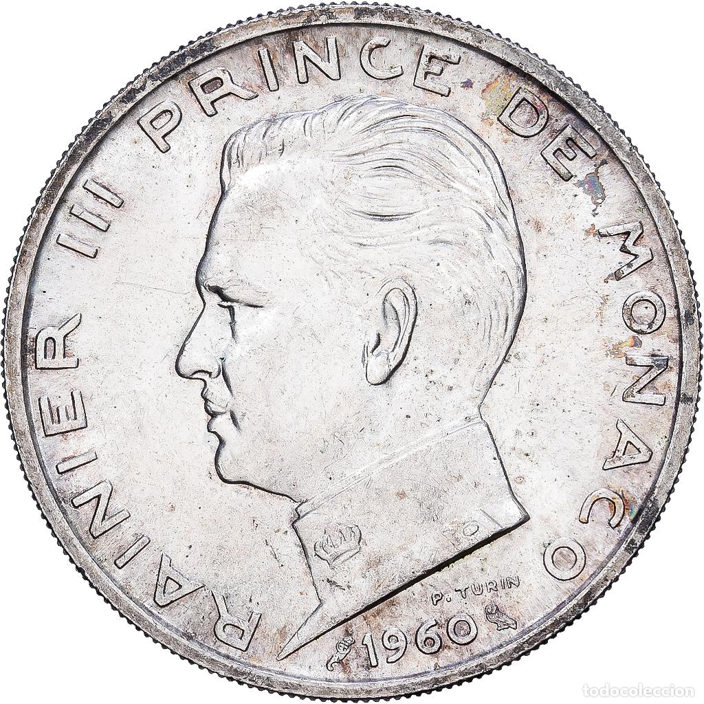 Monedas antiguas de Europa: [#1121748] M&oacute;naco, 5 Francs, 1960, Paris, Plata, EBC, Gadoury:152, KM:E41