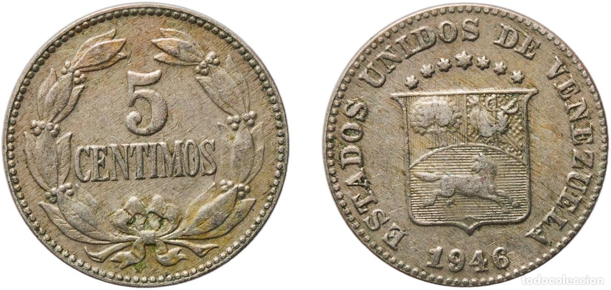 Monedas antiguas de Europa: 5 C&eacute;ntimos &rdquo;Puya&rdquo; 1946