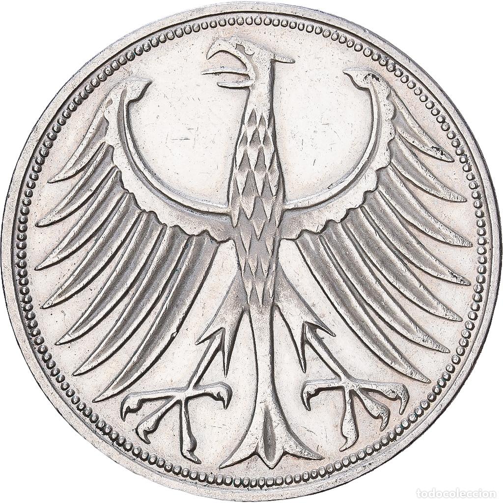 Monedas antiguas de Europa: [#1540134] ALEMANIA - REP&Uacute;BLICA FEDERAL, 5 Mark, 1967, Stuttgart, Plata, MBC, KM:112.1